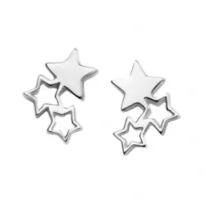 image of Beginnings Sterling Silver E5416 Triple Star Stud Earrings