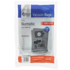 image of Qualtex Paper Bags Numatic Henry - Pack of 5