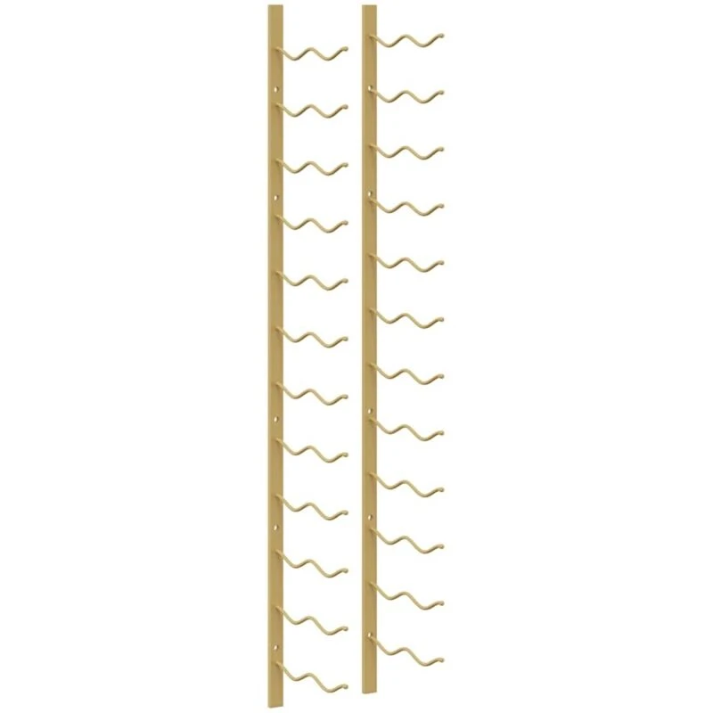 Image of VIDAXL Wall Mounted Wine Rack for 24 Bottles Gold Iron vidaXL 8720286826980