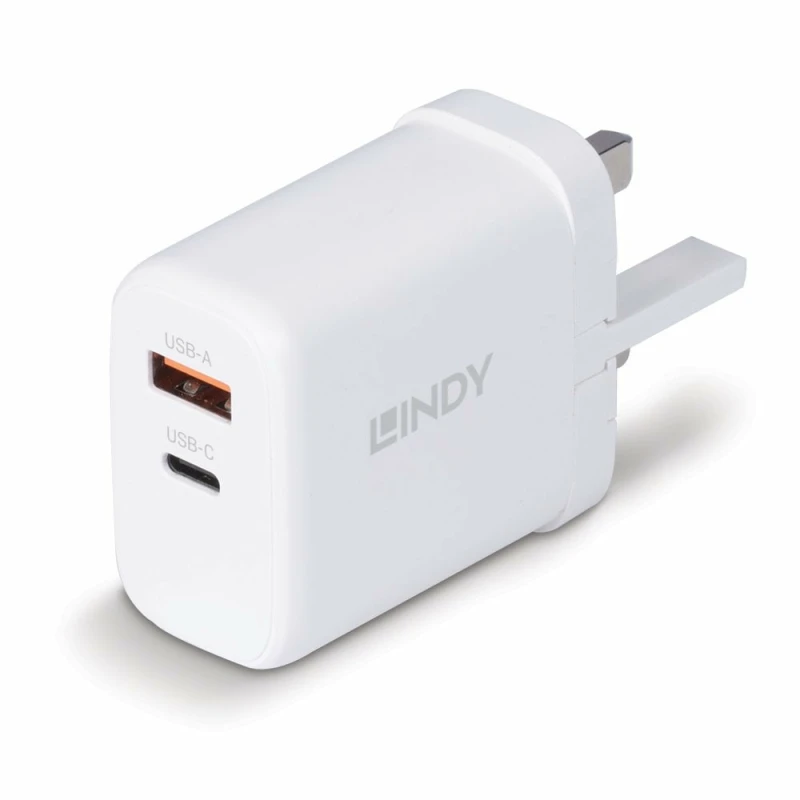 Image of Lindy 65W USB Type A and C GaN Charger