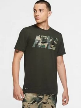 Image of Nike Training Dry Plus Size T-Shirt, Khaki, Size 4XL, Men