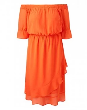 Image of Lovedrobe Double Layer Bardot Midi Dress