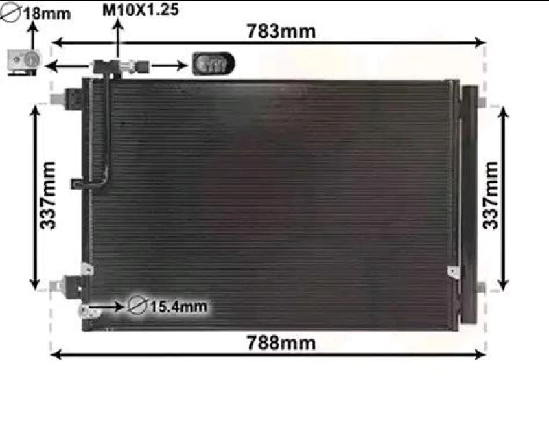 Image of VAN WEZEL 03005389 Condenser with dryer Condenser,air conditioning (448)