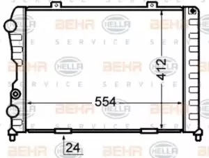 image of x1 Behr Heat Exchanger 8MK376766-001 with Screws Genuine replacement Made in CN