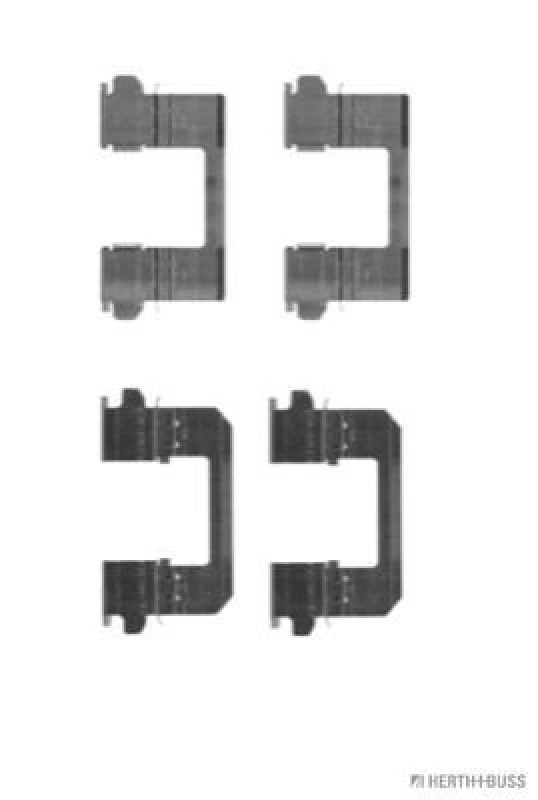 Image of Brake pad fitting kit HERTH+BUSS JAKOPARTS J3661030