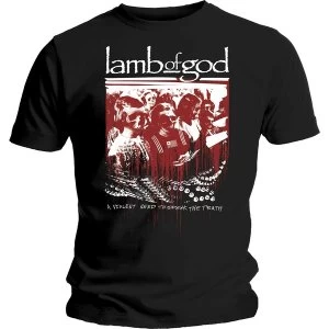 Image of Lamb Of God - Enough is Enough Unisex Large T-Shirt - Black