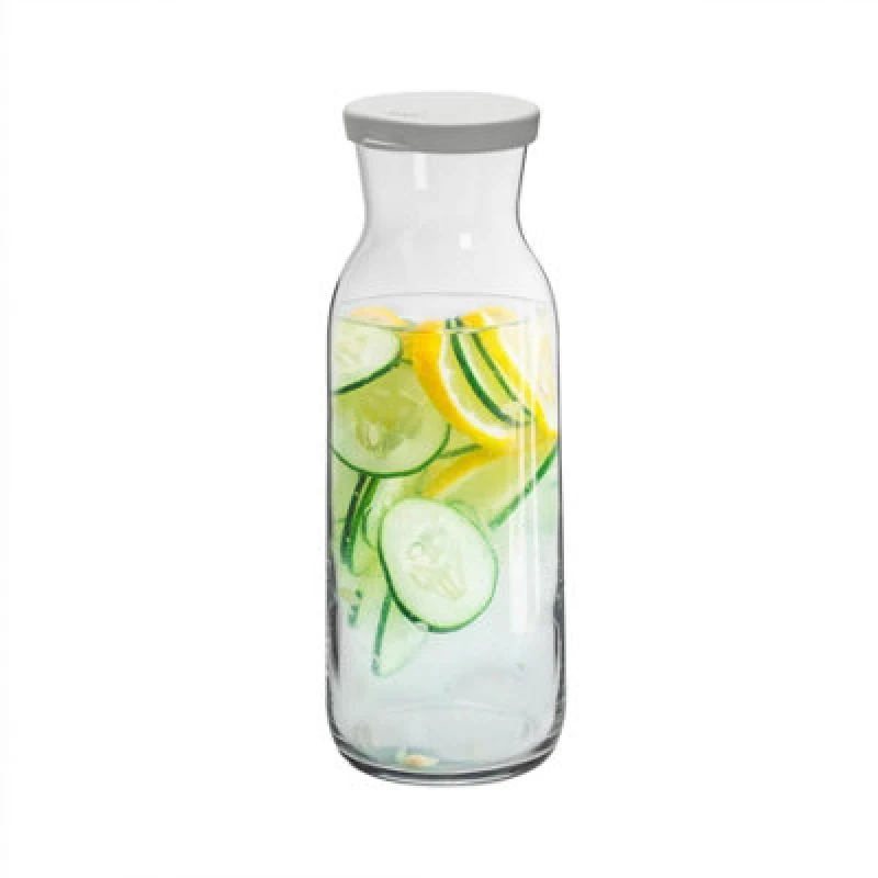 Image of Argon Tableware Brocca Glass Carafe with Silicone Lid - 1.2 Litre Clear