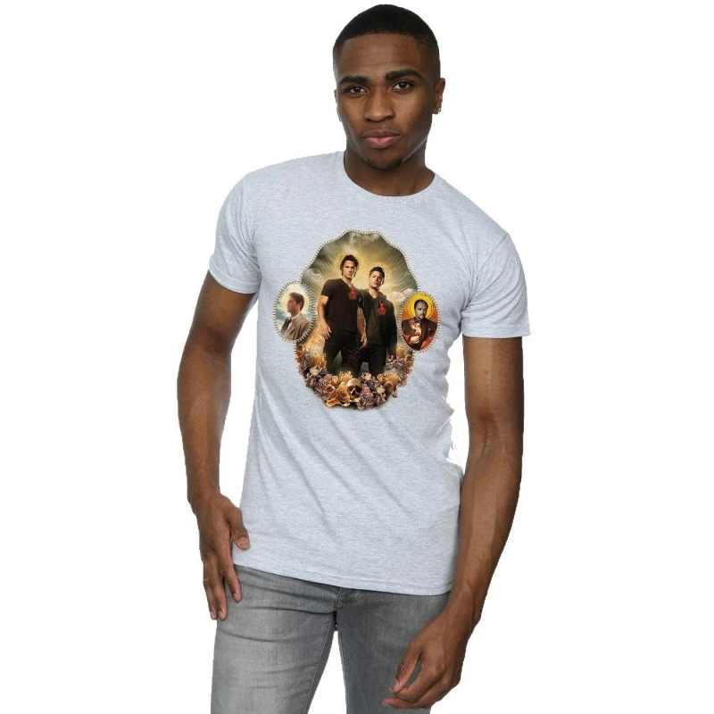 Image of Supernatural Supernatural Men Holy Shrine T-Shirt in Grey Size: Small Grey S Male 5057245671460