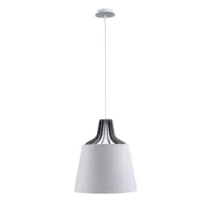 Image of Lucio Dome Pendant Ceiling Light White, 38cm, 1x E27