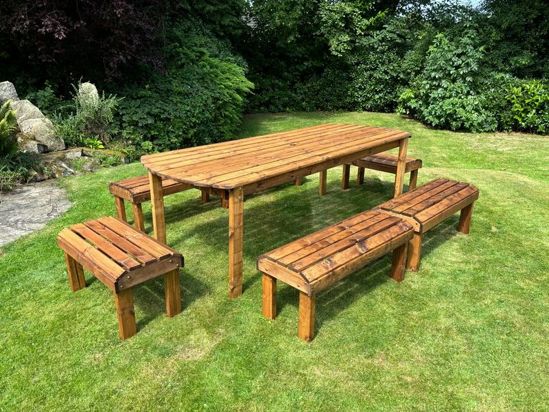 Image of Charles Taylor Trading Knights Ten Seater Table Set Brown