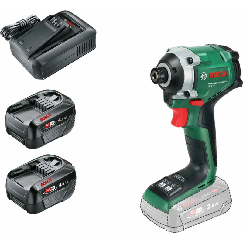 Image of Bosch UNIVERSALIMPACTDRIVE 18V-210 18v P4A Cordless Brushless Impact Driver 2 x 4ah Li-ion Charger No Case UNIVERSALIMPACTDIVE 18V-210