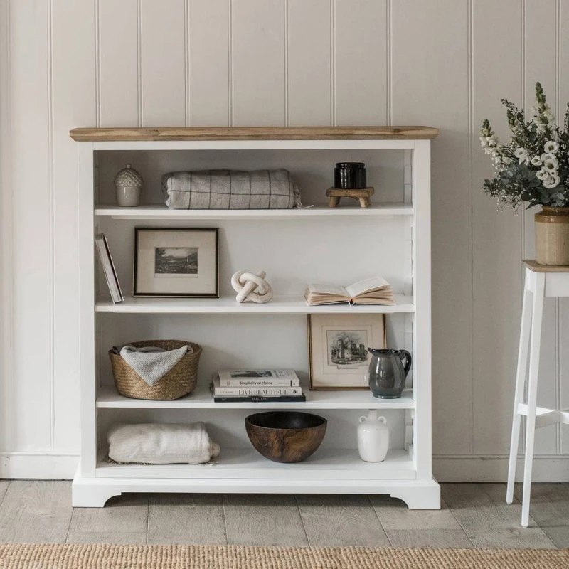 Image of Statement Furniture Florence Bookcase with Adjustable Shelves, Fully Assembled Bookshelf in White White Unisex