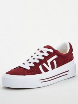 Image of Vans UA Sid Suede - Burgundy/White , Burgundy/White, Size 6, Women