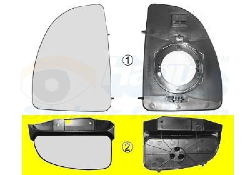 Image of VAN WEZEL Wing mirror glass VAN WEZEL 1747833