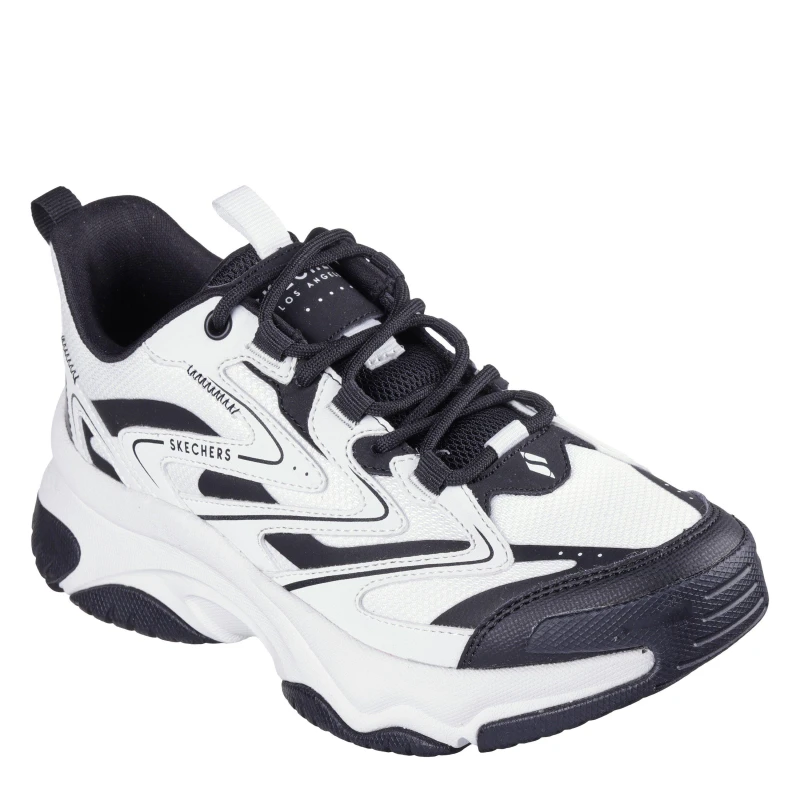 Image of Skechers Womens Moonhiker Casual Low-Top Trainers White/Black female 2 (35)