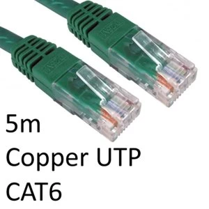 Image of RJ45 (M) to RJ45 (M) CAT6 5m Green OEM Moulded Boot Copper UTP Network Cable