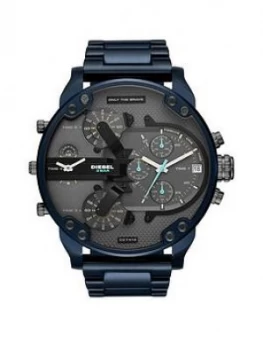 image of Diesel Mr Daddy 2.0 Blue IP Stainless Steel Mens Watch, One Colour, Men