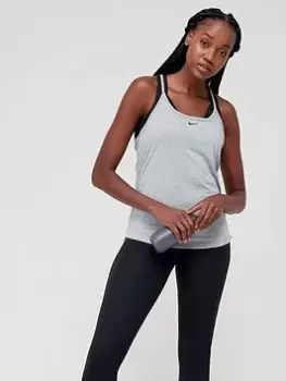 Image of Nike The One Dri-FIT Elastika Tank Top - Grey/White Size XS Women