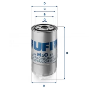 Image of 24.H2O.01 UFI Fuel Filter
