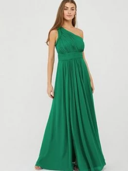 Monsoon Dani One Shoulder Maxi Dress - Green, Size 8, Women