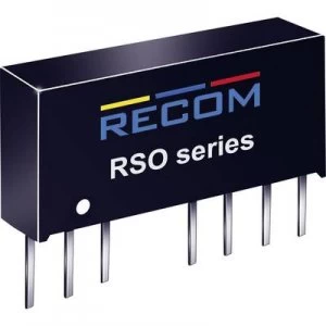 image of RECOM RSO 1212D DCDC converter print 12 Vdc 12 Vdc 12 Vdc 41 mA 1 W No. of outputs 2 x