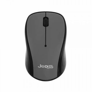 image of Jedel W920 Wireless Optical Mouse, 1000 DPI, Nano USB, 3 Buttons, Deep Grey & Black