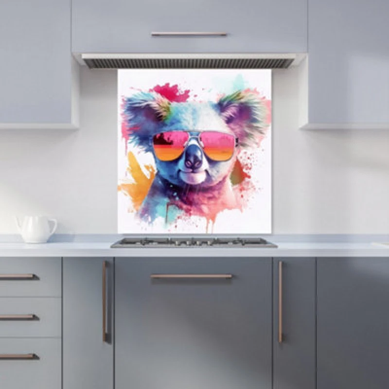 Image of Warren Reed - Designer British Shorthair Cat With Glasses Splashart Tea Towel Multicolor Unisex