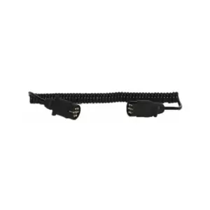 Image of MAYPOLE Curly Extension Lead - 2.5m - 12N - 7-Pin Plugs - 5881