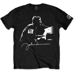 Image of John Lennon - People for Peace Mens Small T-Shirt - Black