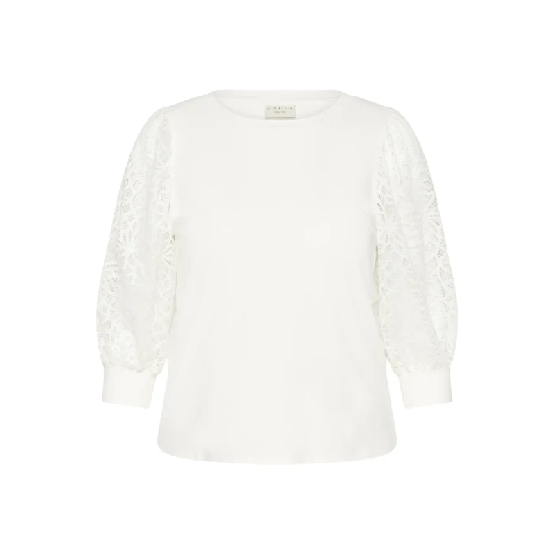 Image of KAFFE Curve Womens T-Shirt KAFFE Curve Bella Blanc Female M