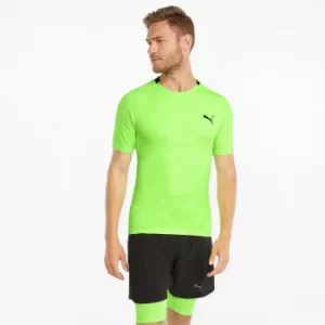 Image of PUMA Evoknit+ Short Sleeve Mens Training T-Shirt, Green Glare, size Large, Clothing