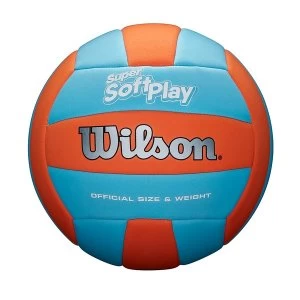 image of Wilson Super Soft Play Volleyball Orange/Blue