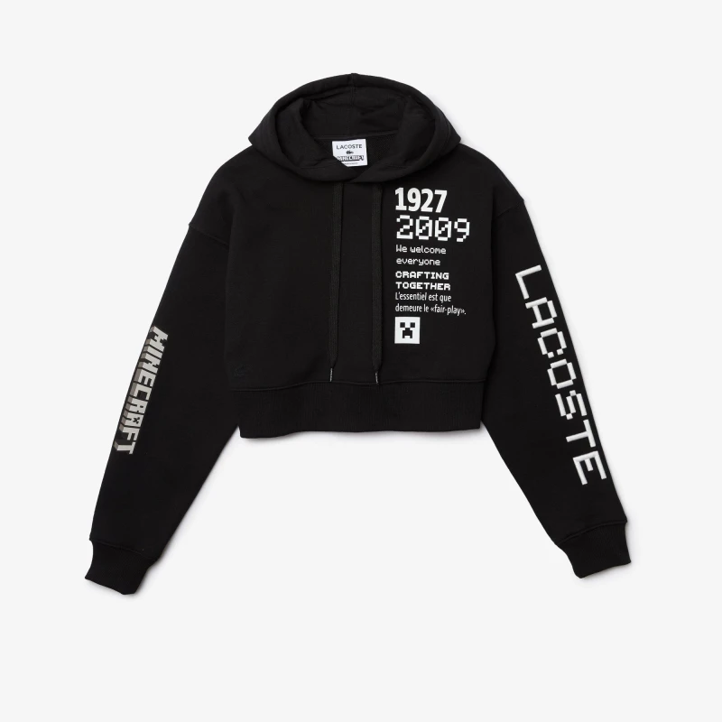Image of Lacoste L!VE Minecraft Hoodie - Black 4