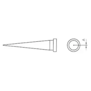 Image of Weller LT-1L Soldering tip Long, tapered Tip size 0.2mm Content