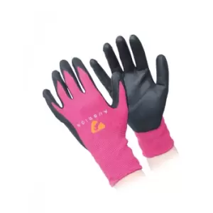 image of Aubrion Unisex Adult All Purpose Yard Gloves (S) (Pink/Black)