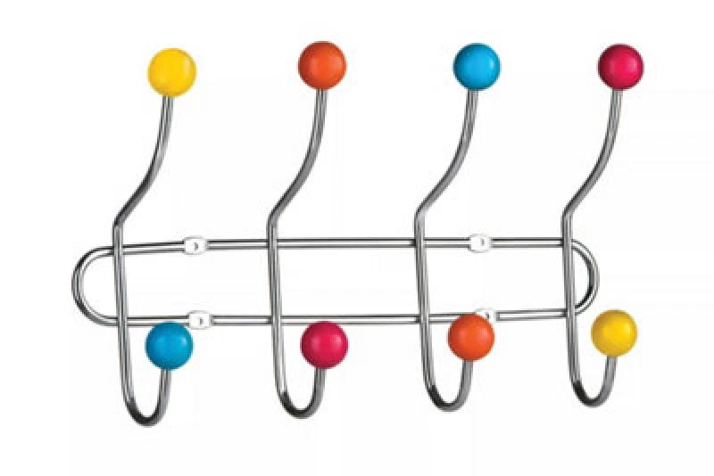 Image of Premier Housewares Multi Colour Plastic Balls 8 Hook Hanger Multi