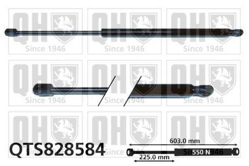 Image of QUINTON HAZELL Tailgate strut QUINTON HAZELL QTS828584