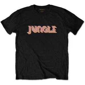 image of Jungle - Colour Logo Unisex Large T-Shirt - Black