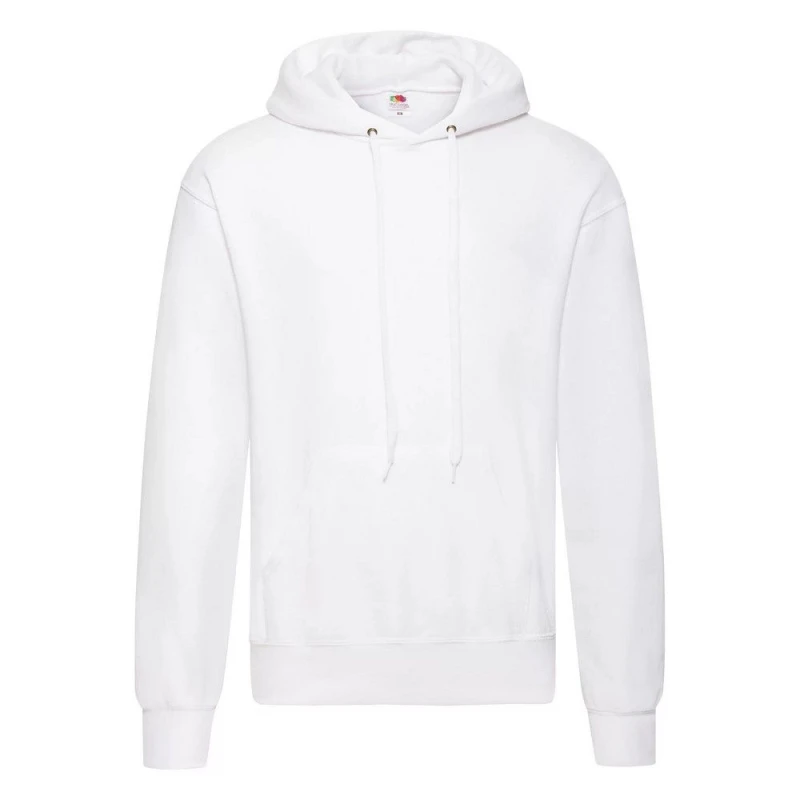 Image of Fruit Of The Loom Fruit of the Loom Men Hooded Sweatshirt Hoodie in White Size: large White L Male 5055747641318