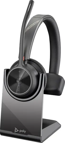 Image of POLY Voyager 4310-M Microsoft Teams Certified USB-C Headset with charge stand
