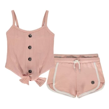 image of Firetrap Top and Short Set - Pink/Silver