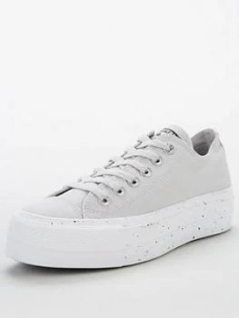 Converse Chuck Taylor All Star Lift Ox - Speckled, Grey, Size 5, Women