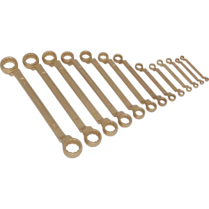 Image of Sealey 13 Piece Double Ended Non Sparking Ring Spanner Set