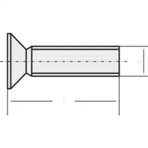 Image of TOOLCRAFT M2,5*5 D965-4.8-A2K 194775 Countersunk screws M2.5 5mm Slot DIN 965 Steel zinc plated 100 pc(s)