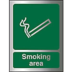 image of Mandatory Sign Smoking Area Acrylic 20 x 15 cm