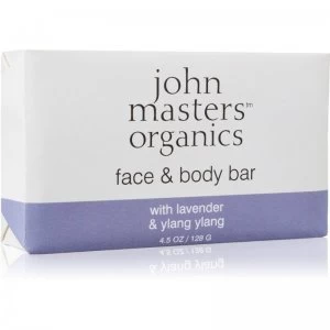 image of John Masters Organics Lavender & Ylang Ylang Moisturizing Soap for Face and Body 128 g