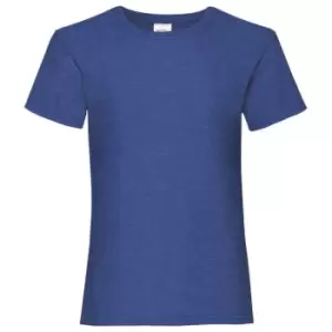 Image of Fruit Of The Loom Girls Childrens Valueweight Short Sleeve T-Shirt (Pack of 2) (5-6) (Deep Navy)