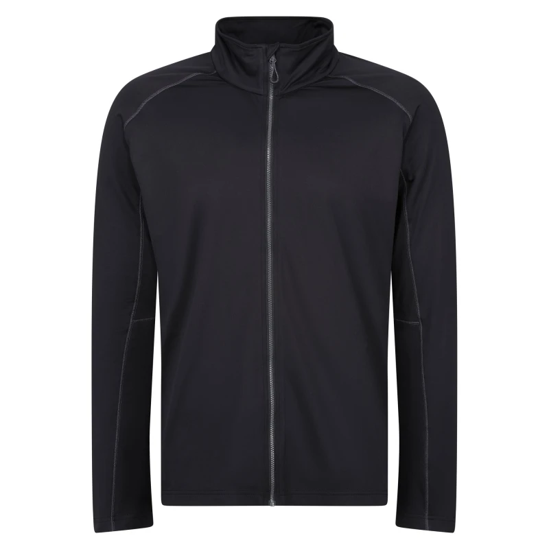 Image of Regatta Professional Mens Stretch Full Zip Midlayer in Black Size: Small Black Male S