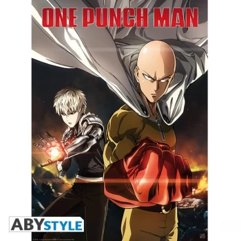 image of One Punch Man - Saitama & Genos Small Poster