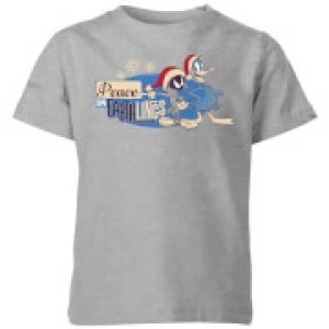 Image of Looney Tunes Peace Among Earthlings Kids Christmas T-Shirt - Grey - 11-12 Years